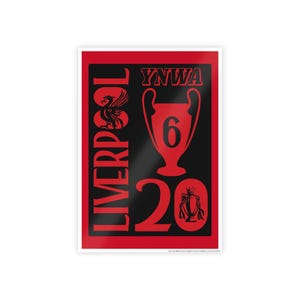 Liverpool 20 Titles Poster, YNWA Wall Art, Premier League Champions Print, LFC Football Decor, Liverpool Fan Gift, Anfield