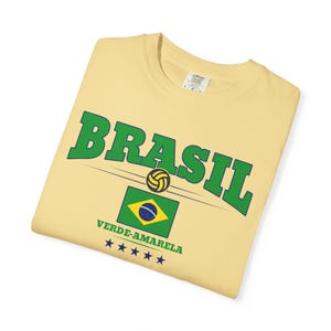 Brazil Football Shirt - Verde-Amarela | Brazil Soccer Tee with 5 Stars & Flag | Seleção Brasileira Fan Shirt image 8