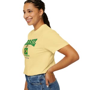 Brazil Football Shirt - Verde-Amarela | Brazil Soccer Tee with 5 Stars & Flag | Seleção Brasileira Fan Shirt image 9