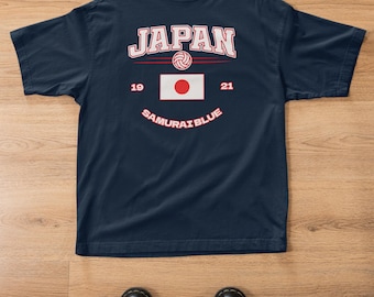 Japan Soccer T-shirt: Samurai Blue National Team Tee - Etsy