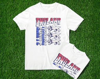 England 3 Lions Football T-Shirt | Retro Soccer Fan Tee
