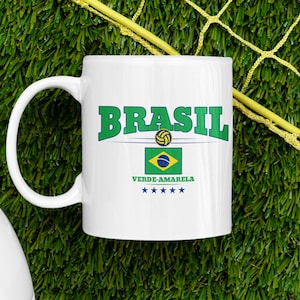 Brazil National Team Ceramic Mug, Football Fan Gift image 1