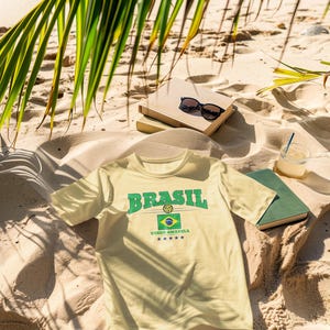Brazil Football Shirt - Verde-Amarela | Brazil Soccer Tee with 5 Stars & Flag | Seleção Brasileira Fan Shirt image 5
