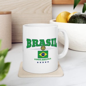 Brazil National Team Mug, Pelé, Ronaldinho, Neymar, Ronaldo, Vinicius, Seleção Brasileira, Brazil Soccer, Brazil Football, Copa America