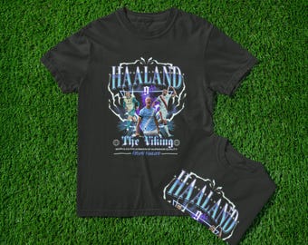 Haaland Bootleg 90s T-Shirt - Retro Man City Soccer Tee
