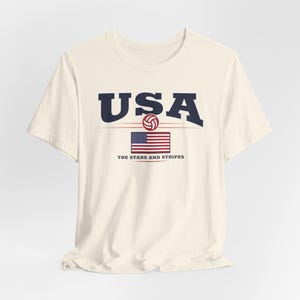 USA Soccer Shirt: Stars and Stripes US National Team Tee Natural