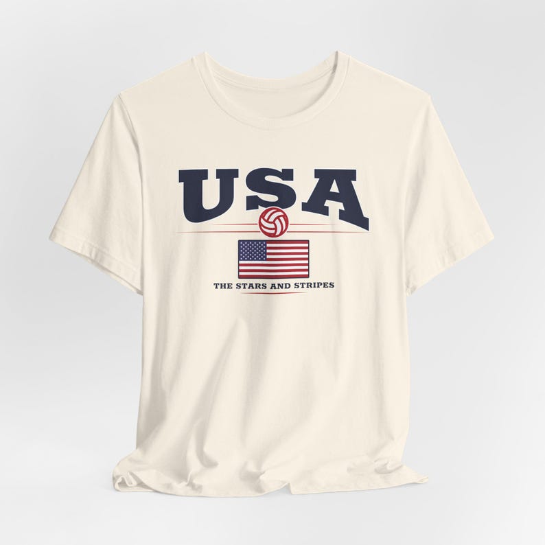 USA Soccer Shirt: Stars and Stripes US National Team Tee Natural