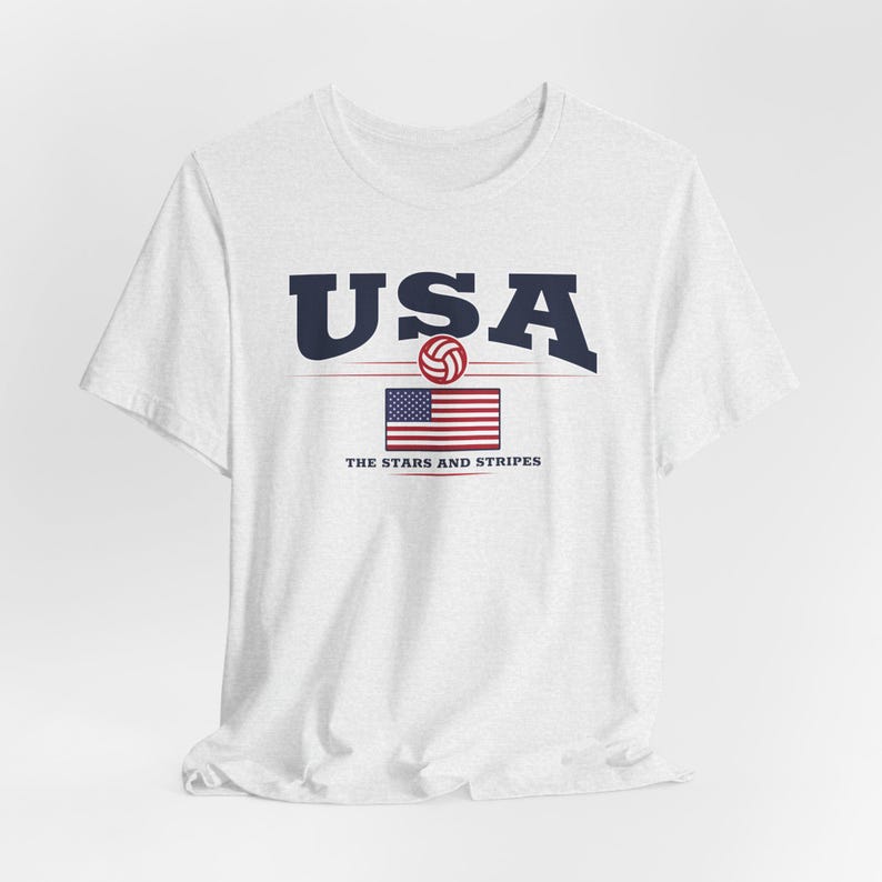 USA Soccer Shirt: Stars and Stripes US National Team Tee Ash
