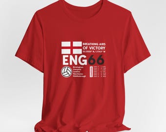 England '66 World Cup T-Shirt: Three Lions Soccer Tee