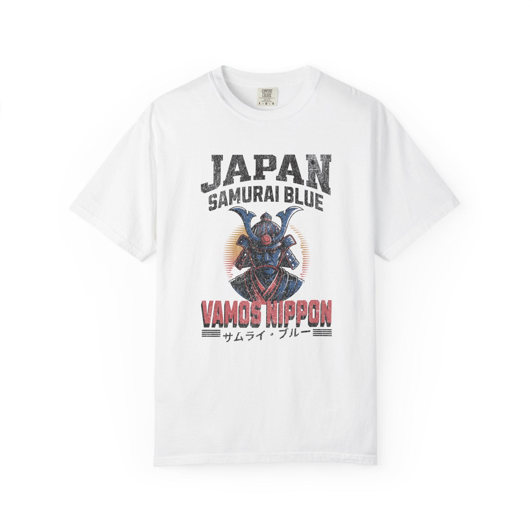 Japan Samurai Blue T-shirt | Retro Football Tee - Etsy