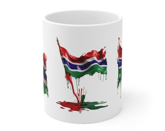 Gambians Mug, Red, Blue and Green, Gambia Flag