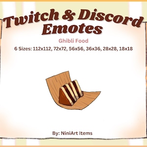 Ghibli Food Sub Badge Emotes | Twitch Emote Food Twitch Sub Badges Badges for Stream | Channel Points Studio Ghibli Food Role Discord emoji