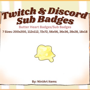 Twitch Emote Food Twitch Sub Badge Food / Badge Twitch Channel Points, Battle Points | Butter, Discord and Youtube