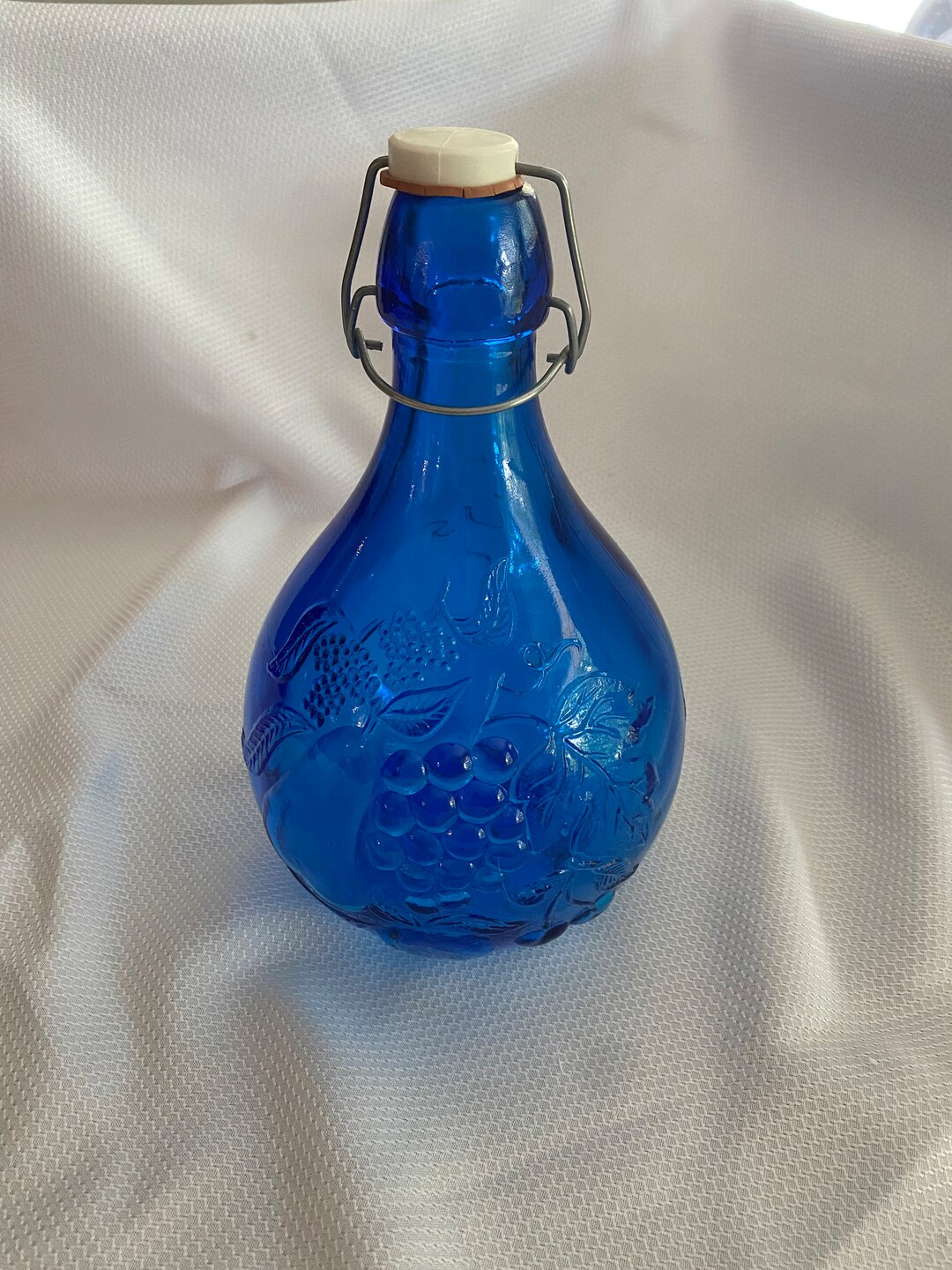 Casadis Milano Cobalt Blue jus De Fruits Glass Jug Etsy