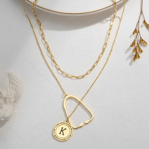 Stethoscope Necklace with Custom Initial, 925 Sterling Silver Initial Charm & Stethoscope Pendant Necklace, Medical Student/RN/Nurse Jewelry