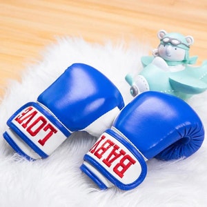Custom Emroidered Baby Boxing Gloves, Baby/Toddler Leather Boxing Gloves with Embroidered Name, Daughter/Son of a Boxer Gift