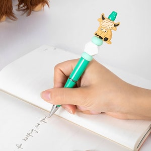 Custom Name Highland Cow Pens (Set of 2), Highland Cow Back to School Ballpoint Pens, Highland Cow Lover Stationary Gift Idea, Teacher Gift