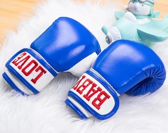 Custom Emroidered Baby Boxing Gloves, Baby/Toddler Leather Boxing Gloves with Embroidered Name, Daughter/Son of a Boxer Gift