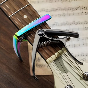 Customized Metal Guitar Capo, Personalized Guitar Accessory, Guitar Capo with Engraved Message, Christmas Gift for Guitar Player/Music lover