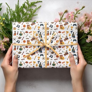 Inpakpapier Vaderdag - inpakpapier vader en zoon, milieuvriendelijke cadeaupapier vader voor hem