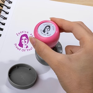 Sello de maestro personalizado con retrato para calificar tareas, sellos divertidos para calificar tareas, regalo de agradecimiento para el regreso a clases.