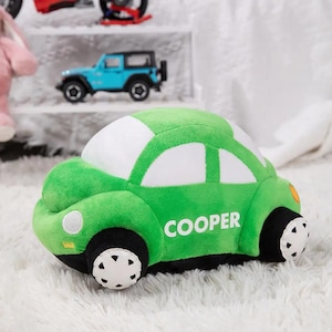 Personalized Car Soft Stuffed Toy Pillow, Car Plush Toy, Customized Name Plush Toy, Gift for Kids, Car Lover, Newborn Gift, Cute Car Toy