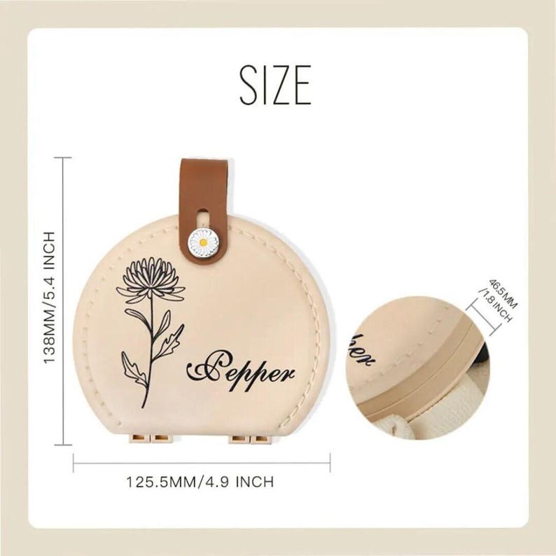 Customized Mini Sewing Kit with Name + Birth Flower, Gift for Grandmas/Moms/Dressmakers/Seamstress, Poratble Personalized Sewing Set image 8