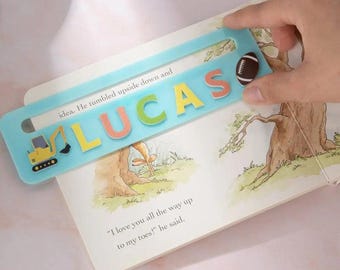 Personalized Reading Aid with Name, Acrylic Lightweight Reading Tool, Fun Book Accessory, Gift for Reading Beginners, Back to School Gift