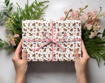 Cavapoo Gift Wrapping Paper Roll – Cute Dog Pattern for Pet Lovers, Ideal Gift Wrap for Dog Owners & Pet Gifts