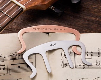 Personalized Book Holder Clip, Stainless Steel Clip, Perfect Gift for Musicians and Composers, Hold your Recipe Book, Engraved Message Gift