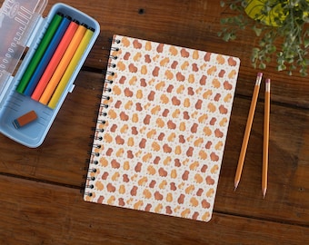 Cute Capybara Cover Spiral Notebook, Chibi Capybara Kawaii Style Notebook, Capybara Themed Back to School/Office Supplies, Journaling Supply