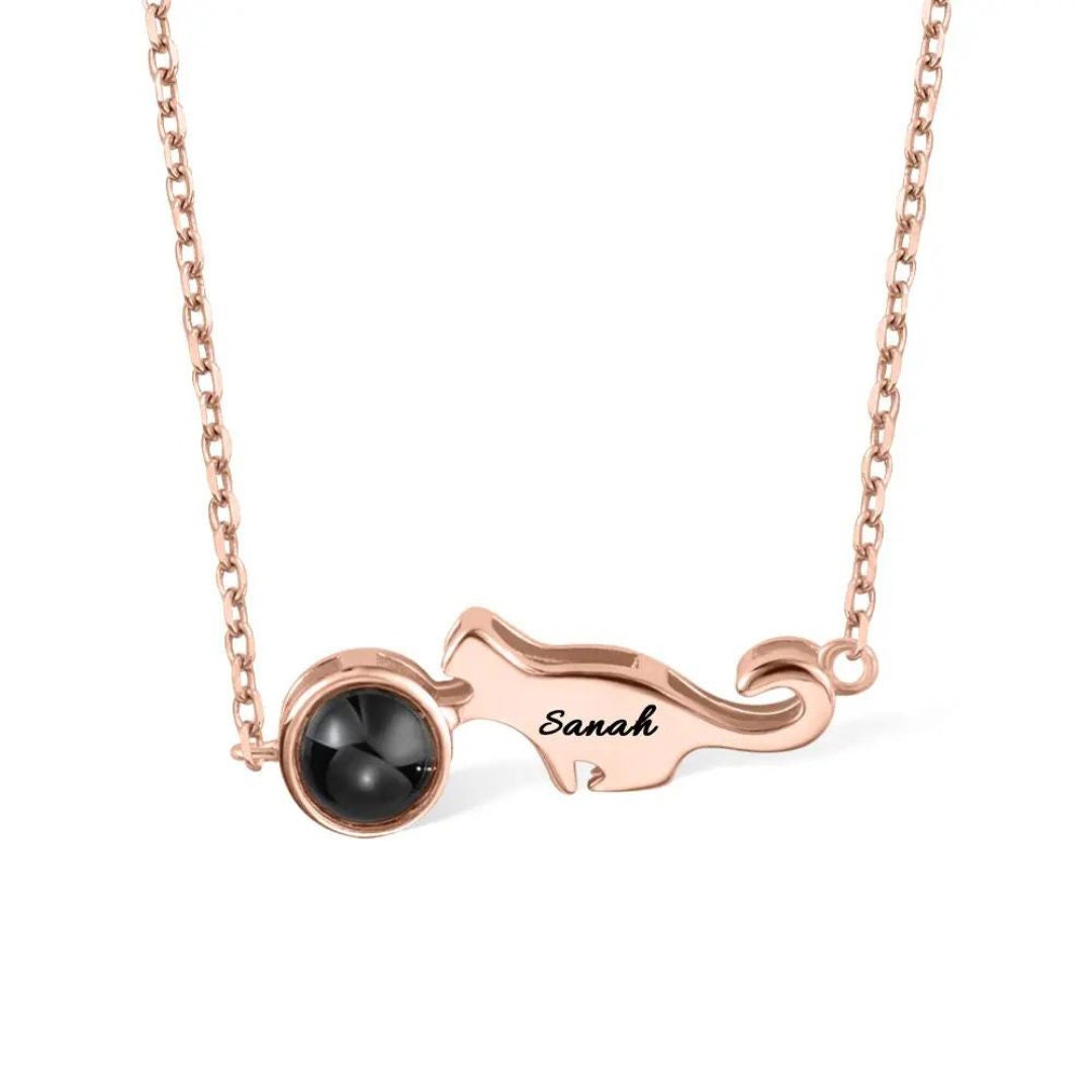 Collana Proiezione Foto 925 Argento | Personalizzata Con Immagine | Ricordo Animali Domestici Per Donne - 4