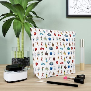 Boxen Print Kosmetiktasche | Boxen Themed Make-up-Organizer und Reise-Beutel | Sportlicher Kulturbeutel für Fans & Coaches