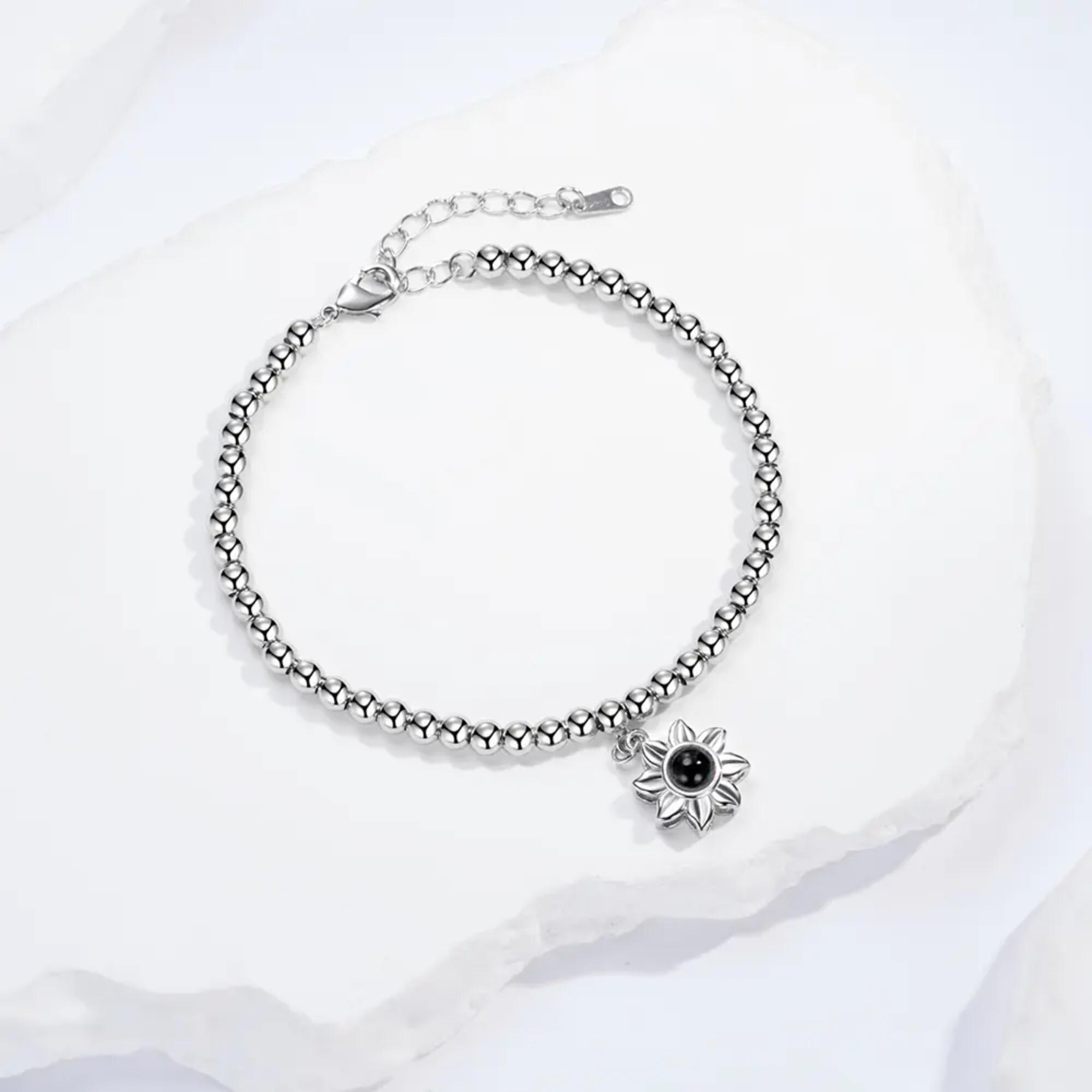 Braccialetti fotografici personalizzati variopinti Braccialetti fotografici personalizzati di proiezione di immagini 100 lingue ​​ I Love You Circle Braccialetto Regali intrecciato Corda (A-Blue