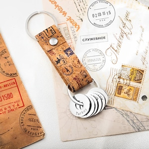 Custom Countries Travel Keychain, World Traveller Key Ring, Collect Countries on a Key Ring, Gap Year Gift, Travel Lover Unique Gift