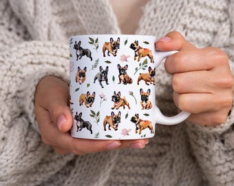 フレンチブルドッグマグ | 犬好きの方への11オンスセラミックドリンクウェア | フレンチブルドッグママや愛好家へのプレゼントに最適