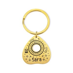 Pet ID Tag with Custom Name, Stainless Steel Ouija Planchette Pet/Cat Tag, Tiny Witchy Cat Collar Charm, Spiritual Cat Owner Gift image 6