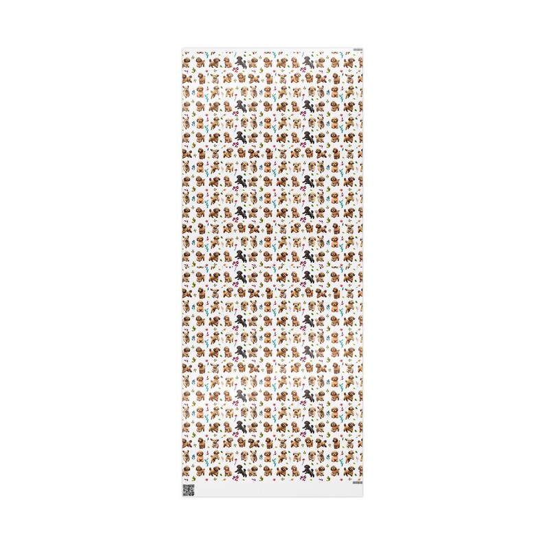 Cockapoo Wrapping Paper Roll - Dog Themed Gift Wrap for Pet Lovers, Cockapoo & Poodle Mom Gift Wrap Paper image 5