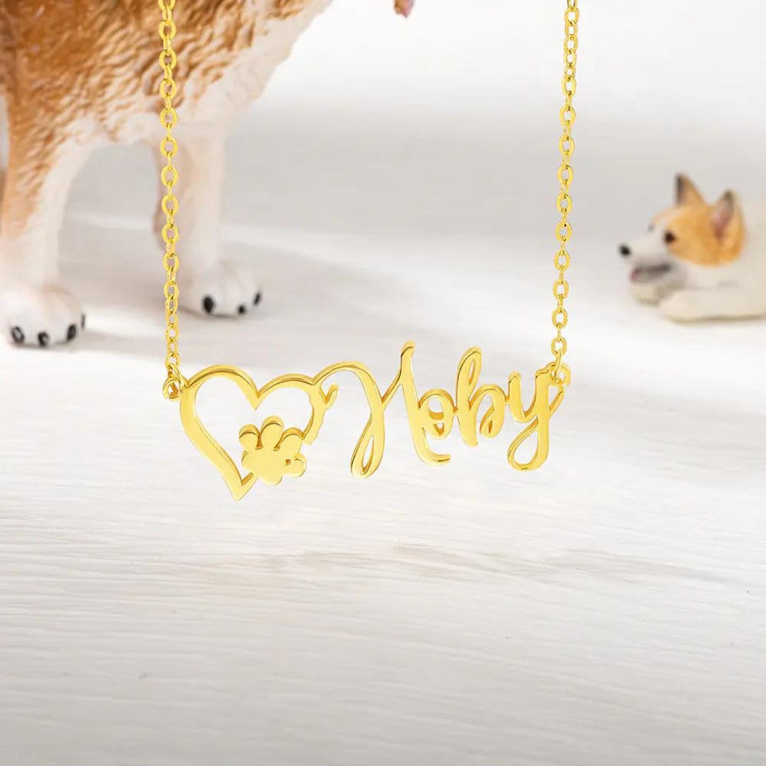 MeMeDIY Collana Con Ciondolo Zampa Di Cane O Gatto Personalizzata - Incisione Nome In Acciaio Inossidabile O Argento 925, Gioiello Ricordo Per Donna