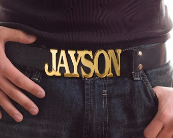 Customized Name Belt Buckle, Personalized Belt Buckle, Original Belt Buckle, Custom Accessory Brass/StainlessSteel Buckle w Optional Belt