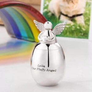 Angel Heart Ashes Keepsake Urn with Custom Engraving, Stainless Steel Mini Memorial Ashes Holder/Containers, Small Angel Wing Cremation Urn