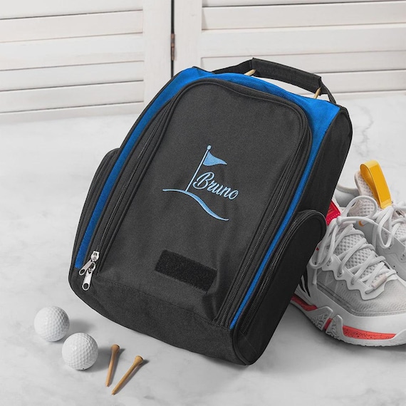 名前入りモノグラム入りカスタムゴルフシューズバッグ、パーソナライズ