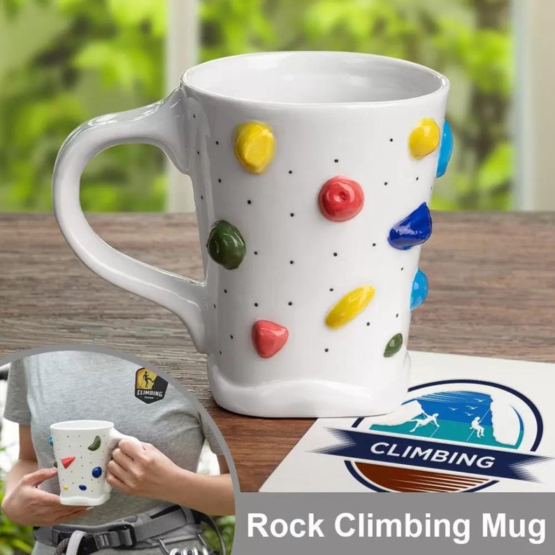 Rock Climbing Mug, Rock Bouldering Coffee Mug, Gifts for Rock Climbers Bouldering Fanatics, Climbing Gifts image 2