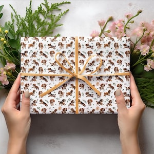 Cavalier King Charles Spaniel Wrapping Paper Roll – Dog Owner Gift Wrap, Pet Gift Paper for Spaniel Lovers