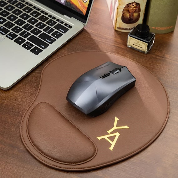 Custom Mouse Pad/pad With Wrist Support, Ergonomic Keyboard Leather Mouse  Pad, Coworker Gift for Office/gaming, Personalized Office Set Up - Etsy