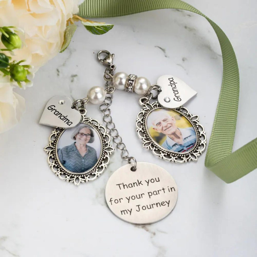 Engraved Stainless Steel Photo Charm