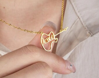 Collana Plectrum Personalizzata Con Foto E Testo – Regalo Musica Doppio Lato