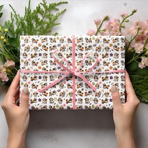 Shih-Tzu Print Gift Wrapping Paper Roll,  Shih-Tzu Dog Themed Print Wrapping Paper, Pet Gift Paper, Shih-Tzu Dog Mom/Lover Paper Gift