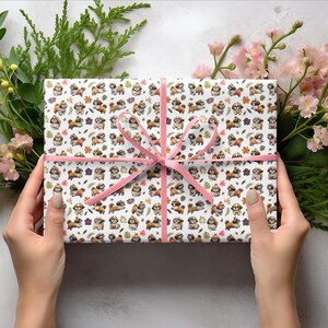 Shih-Tzu Wrapping Paper Roll - Dog Print Gift Wrap for Shih-Tzu Lovers, Pet Gift Paper for Dog Moms & Animal Lovers