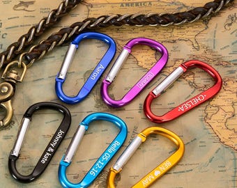 Custom Name Engraved Aluminum Carabiner/Fastener, Gift for Rock Climber/Outdoorsy Person/Tradesman/Handy Man, Custom Tool Kit Parts/Keyring